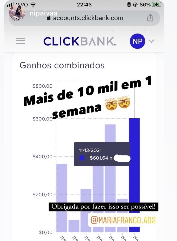resultado no clickbank com as estratégias da jornada afiliado pro